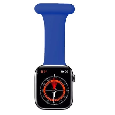 Dailygoods - Siliconen Verpleegstershorloge met Pin-sluiting in Koninklijk Blauw