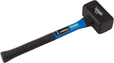 Rubberen hamer met glasvezelassen - 2 lbs/900G/32 oz - blauw - Deadblow