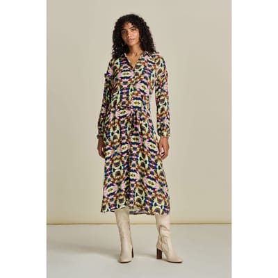 POM Amsterdam Dress - Luna Butterfly Sky Maat: 34 | Blousejurken Outlet | Dames