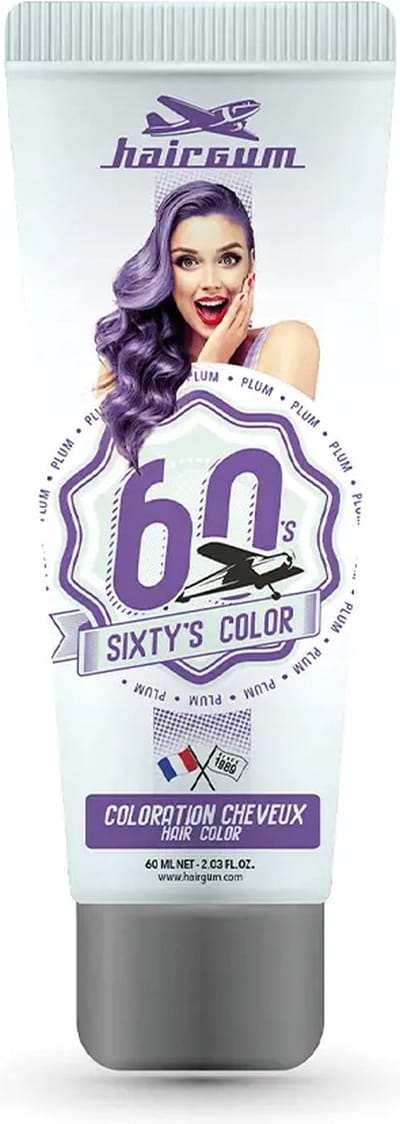 Semi-permanente kleurstof Hairgum Sixty's Color Mahonie (60 ml)