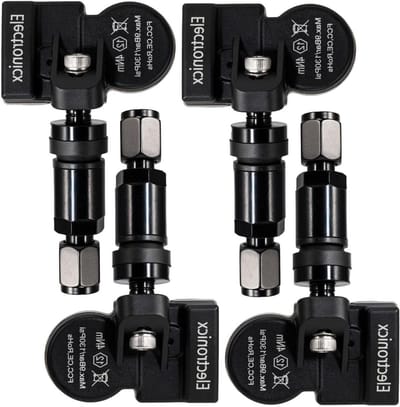 Bandenspanningssensoren - TPMS RDKS - Voertuig Veiligheid - Voorgeprogrammeerd - 4 Stuks - Zwart