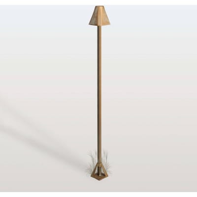Moretti Luce LED tuinpadverlichting Silva Frame, hoogte 100 cm, antiek messing, IP65