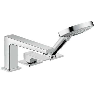 Hansgrohe Metropol 3-hole single lever bath rim mixer with lever handle 32550000