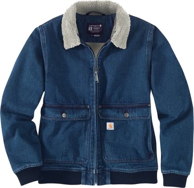 Carhartt Rugged Flex Sherpa Relaxed Fit Denim Jas Blauw S