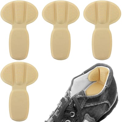 2 paar hielkussentjes, zelfklevende hielbeschermers, schoeninzetstukken voor blaren, schoenen te groot, hielgrepen voor sneakers, heren, dames (lichtbeige)