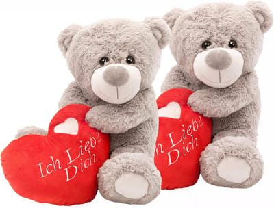 Grote Zachte Teddybeer met Rood Hart - Valentijnsdag Cadeau voor Valentijnsdag