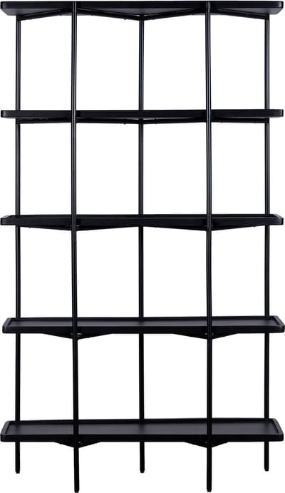 QUVIO Wandkast Luce - FSC® mangohout - 180 cm - Zwart