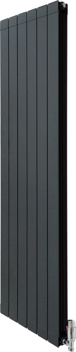 Aluminium radiator + kranen - antraciet - 1800x475 - 15 jaar garantie