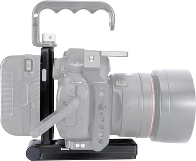 Vouwbare L-vormige V-lock Batterijplaat met Arca-Swiss Basis en Dubbele Snelle Bevestiging voor DSLR Camera en Statiefgebruik
