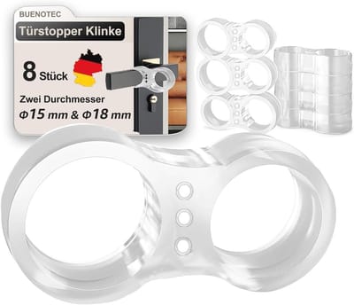 Transparante Deurstopper – 8 Stuks, Dubbele Deurklinkstopper, Muur- en Meubelbescherming voor Deurgrepen