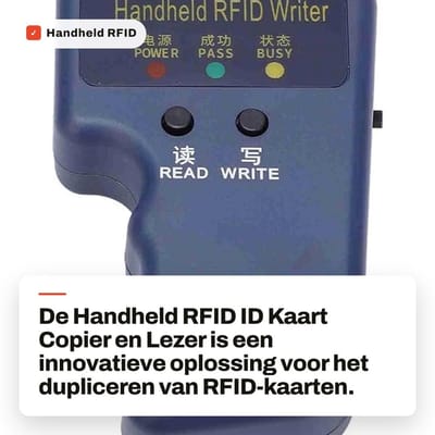 Dailygoods - Handheld RFID ID Kaart Copier - Lezer met 6 Schrijfbare Tags - Inclusief 6 Kaarten - Draagbaar - Ideaal voor Veiligheid - Gebruikersvrien...