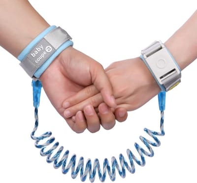 Anti-verlies Polsband voor Kinderen, 1.5m Veiligheidsriem met Inductieslot, Ideaal voor Wandelen en Reizen met Peuters (Blauw)