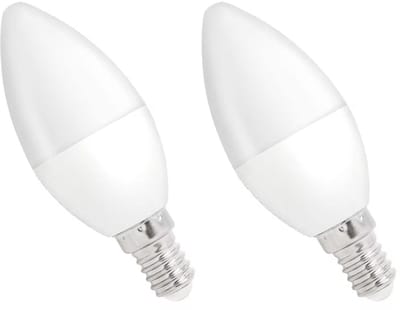 Spectrum Dimbare LED Lamp E14 6W - 230V - 500 Lumen - 4000K Neutraal Wit - Natuurlijk Licht - Dimbaar - Energiezuinig - 2 stuks