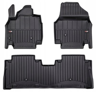 Frogum Geschikt voor KIA EV9 vanaf 2023 - Automatten Set - TPE Rubber - 6 cm Hoge Rand - Geurloos - 3-delig