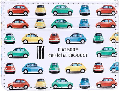 Kaarthouder Fiat500 Retro Stoffen RFID-bescherming - 7,5x10x0,2cm