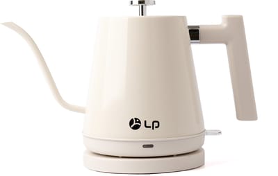 Namajunas - Waterkoker retro - Inhoud 800 ml - RVS - Elektrische Waterkoker - Gooseneck Waterkoker - Coffee Kettle - Heet Water Ketel - Crème