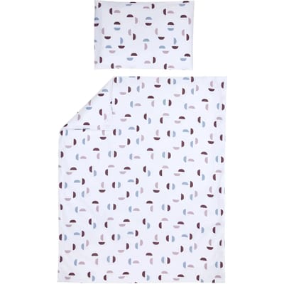 Meyco Baby Shapes dekbedovertrek ledikant - lilac - 100x135cm