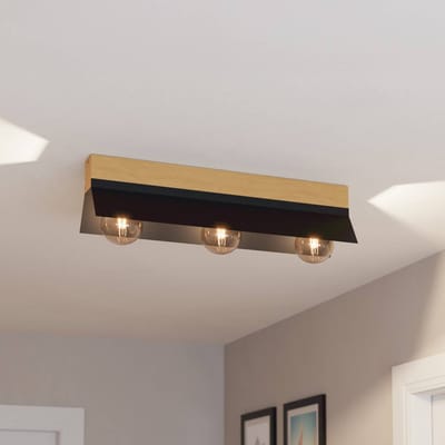 EGLO Tarrafo Plafondlamp - E27 - 64 cm - Zwart|Bruin