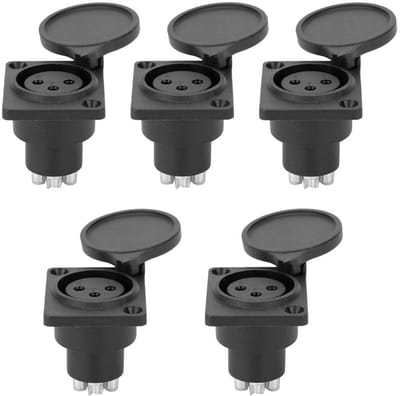 Dailygoods- XLR Stopcontact 3-polig - Vrouwelijk - Waterdicht - Chassispaneel - Microfoonkabel - Hoogwaardige ABS-schaal - Audio Connector