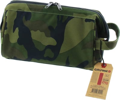 Ruime Heren Toilettas Camouflage -  Met Handvat - 27 x 16 x 15 cm