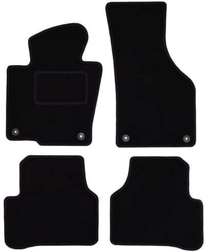 Zwarte veloursmatten voor: Volkswagen Passat B7 sedan, stationwagen, variant, alltrack (2010-2014)