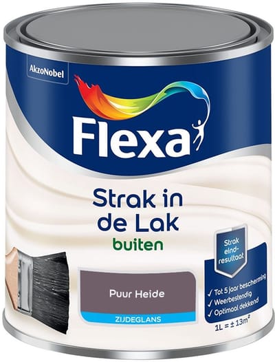Flexa - Strak In De Lak Buitenlak Zijdeglans - Puur Heide - Mengverf - 1 L