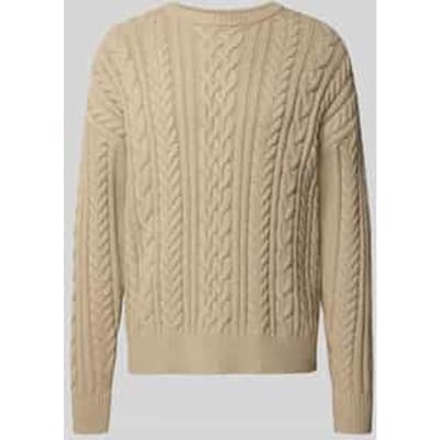 Gebreide pullover met kabelpatroon