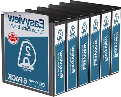 Ringbandmappen - Archiefmappen Kantoor - Documenten Organiseren - D-Ring Met Binnenzakken - 6 stuks - Zwart