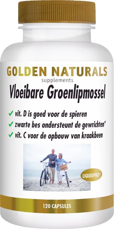 Golden Naturals Vloeibare Groenlipmossel (120 softgel capsules)