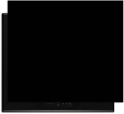 KitchenArt - Pure Black – Inductie Beschermer - 52x35 cm - Kookplaat Beschermer - Luxe Afdekplaat Inductieplaat - Anti-slip & Oprolbaar - Beschermmat Inductiekookplaat