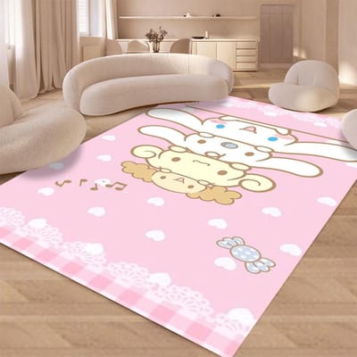 Disney Cinnamoroll Cartoon Hond S-anrio Meisjes Tapijt Kleed voor Huis Woonkamer Slaapkamer Sofa Decor Kinderkleed Vloermat 80*120cm