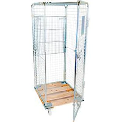 Rolcontainer, met houten rolplaat, 724 x 815 x 1800 mm