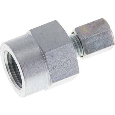 4LL & G1/4'' Verzinkt Stalen Rechte Snijringkoppeling Binnendraad voor manometers 315bar ISO 8434-1