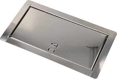 Schoorsteendeur Roestvrij Staal - Inspectiedeurtje Revisie - Schoorsteen Onderhoud - Hittebestendig Materiaal - 13 x 26 cm - Zilver