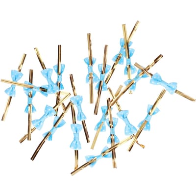 20 stuks Strik Knoop Twist Ties Koekjes Cookies DIY Bakzak Ties voor Cadeauverpakking Bruiloften Feesten Type 2 white