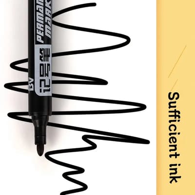 @ Lu’s Today™ – Hobby Essentials – Permanente Marker – Watervaste Viltstift – Sneldrogend & Waterproof – Zwart – Fijne Punt – Voor Papier, Karton, Kunststof & Metaal