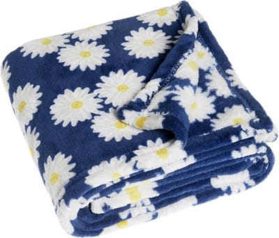 Playshoes fleece babydeken margrieten marine