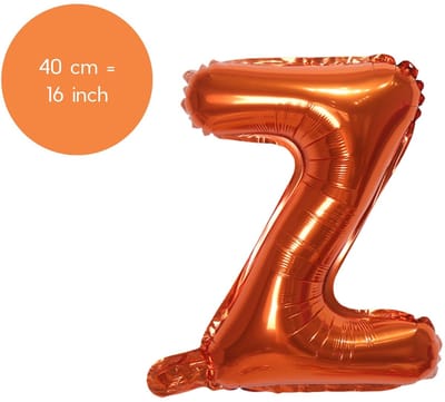 Fienosa Folieballon Letter Z Oranje 40 cm – Letterballon voor EK, WK & Feestdecoratie