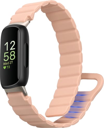 kwmobile sporthorloge band geschikt voor Fitbit Inspire 3 bandje - Smartwatch of activity tracker polsband - Met magneetsluiting - In oudroze