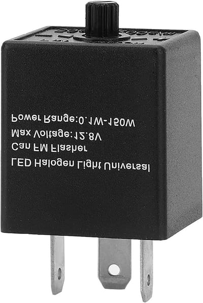 12V 24V 3-PIN Adjustable LED Indicator Relay - Turn Signal Blinker - Fast Hyper Flash - Voor Automotive - Motorcycle