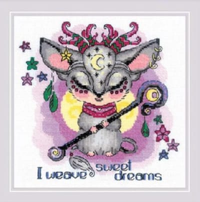 Kruissteek borduurpakket telpatroon: good souls - moon (Riolis)