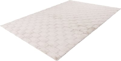 Lalee Soul - 3d Vloerkleed - Tapijt – Karpet - Hoogpolig - Superzacht - nieuwe trend comfy Fluffy - 3d blokjes- rabbit- 160x230 cm licht Taupe