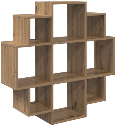 vidaXL - Wandplank - Artisanaal - eiken - 90 - x - 25 - x - 90 - cm - Bewerkt - hout