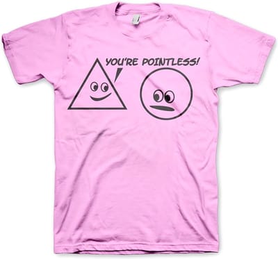 Hybris You're Pointless T-shirt roze