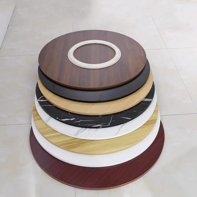 Draaibaar Plateau - Draaiplateau Keuken - Eettafel Organisatie - 360 Graden Rotatie - 50 cm Diameter - Zwart Marmer