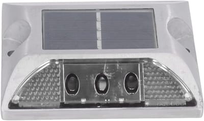 Solar Wegverlichting - Buitenlamp Op Zonne-energie - Oprit Verlichten - Monokristallijn Paneel - 11x11x3 cm - Wit Licht