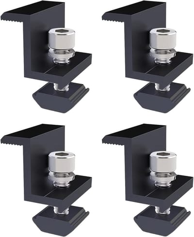 Zonnepaneel Houders - Bevestiging Paneel - Camper Dak Installatie - Z-Vorm Ontwerp - 30mm Paneel Compatibel - Zwart