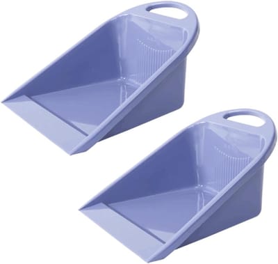 Stofblik Kunststof - Handwasbare pan - Bureau reinigen - Ergonomisch handvat - 28.5 cm - Blauw