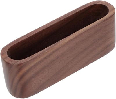 Houten Kaartenhouder - Naamkaartjes Opberger - Visitekaartjes Tonen - Uniek Ontwerp - 11.5X3.8X2.9CM - Bruin
