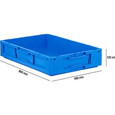 Eurobox serie LTB 6120, van PP, inhoud 20,3 l, zonder deksel, blauw
